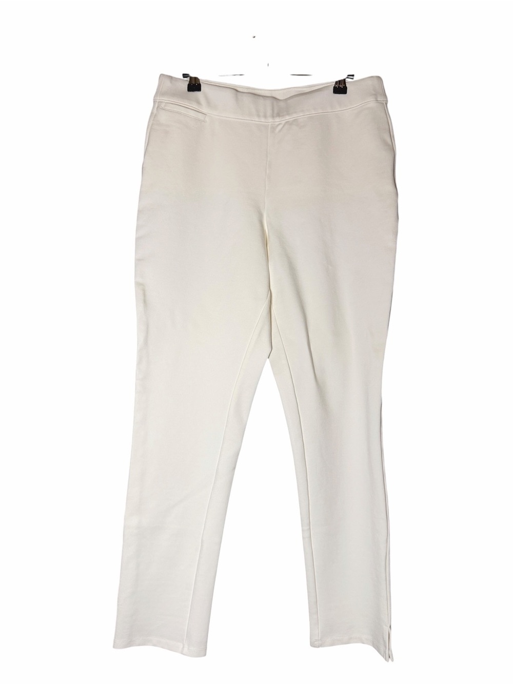 Soft Surroundings Cream Pull-On Ponte Stretch Pants Sz M
